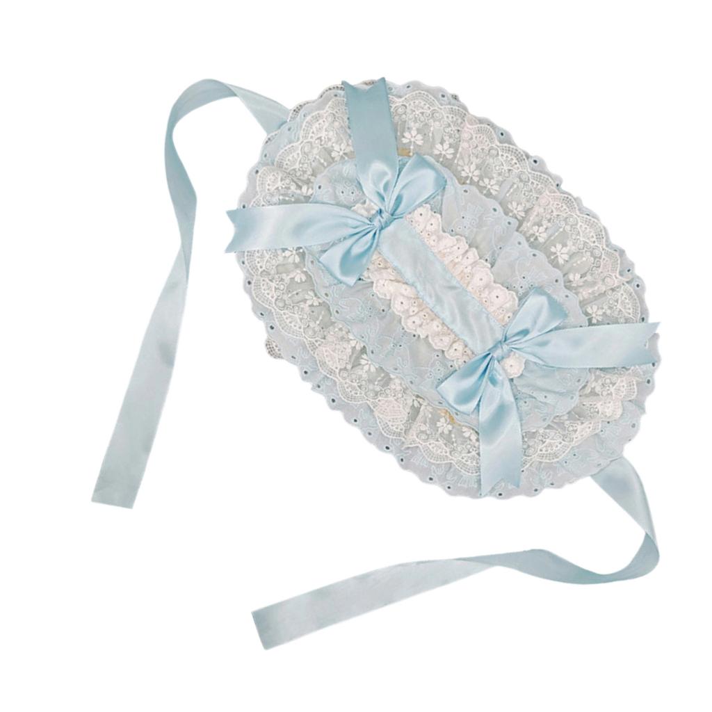 Elegant Straw Sun Hat For Women Garden Party Traditional Lace Bowknot Bonnet Hat for Theme Party Costume Accessories