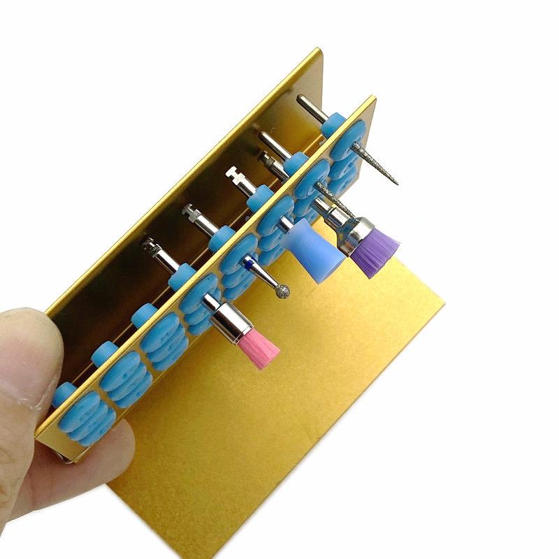 10/16/24 holes Dental Burs Holder Block Case for High Speed Burs& Low Speed Burs Dental Autoclavable Burs Holder