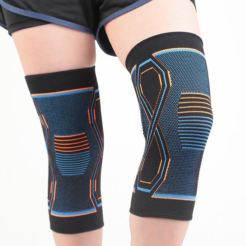 

Breathable Knitted Climbing Sports Knee Pads Ideal For Men As Well As Women Silicone Double Ripple Design Exercise Cycling Knee Support M