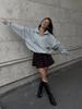 Solid Color Outer Wear Half Zipper Stand Collar Fashionable Trend Lapel Sweatshirt Loose Top