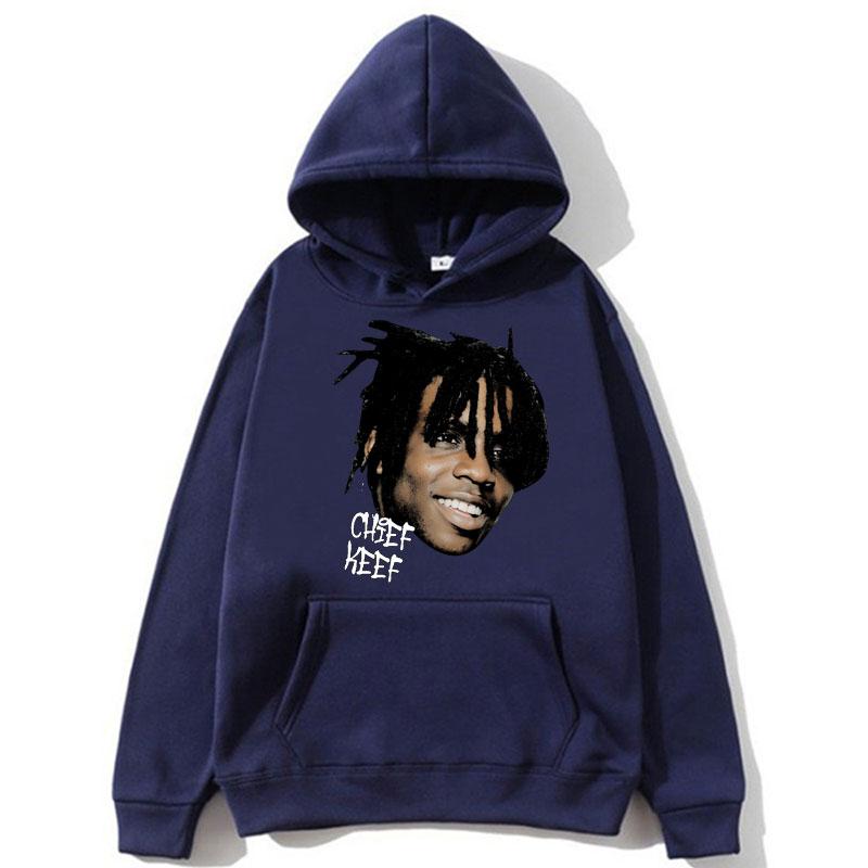 

Худи с принтом лица рэпера Chief Keef Мужские Женские Модные Хип-хоп Оверсайз Спортивная одежда Повседневные Флисовые Готические Толстовки Уличная одежда 3XL