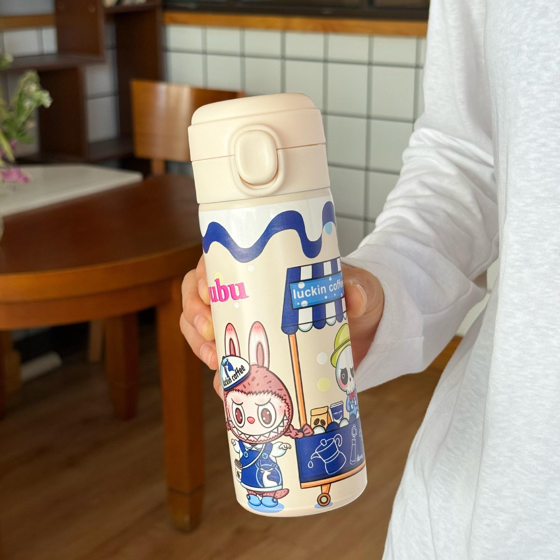 

Annual Water Cup Cartoon Children s Food Grade 304 Stainless Steel Thermos Cup Water Cup 420ml