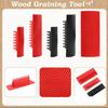 2025+ Wood Grain Tool Set - Wood Grain Painting Roller with Handle for Wall Floor Deck Furniture DIY Room Decoration