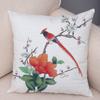 Super Soft Soft Plush Watercolor Lovely Birds Flower Robin Tit Finch Goldfinch Sparrow Berries Tufted Cushion Cover Pillow Case