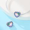 S925 Silver DIY Heart Shaped Charm Pendant Beads For Handmade Necklace Bracelet Jewelry Making Accessories