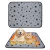 Self Warming Pet Mat Star Pattern Thermal Cat Mat Dog Crate Pad with Anti Slip Backing Washable Warm Pee Pad for Indoor Dogs Cats Couch Floor Use