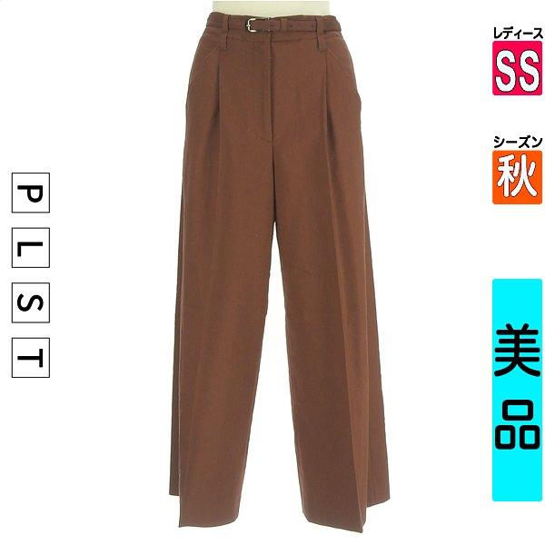 PLST Pants Women s Autumn Brown SS High Waist Wide Pants with Belt [Used] [Secondhand Clothes] [Sale]