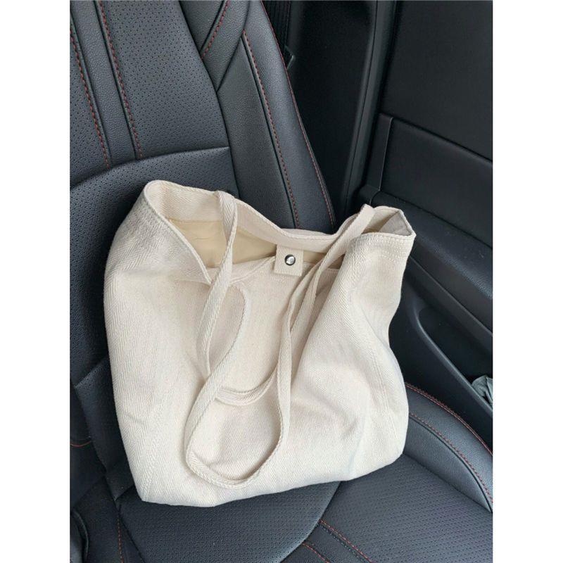 

Версия большой вместительной женской сумки, мягкая ткань твил, портативная повседневная женская сумка через плечо для поездок на работу, простая сумка для ленивых покупок