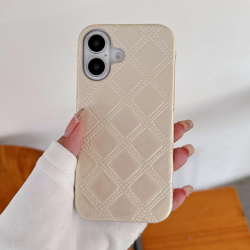 

Geometric Rhombus Texture Gradient Color Leather Case For iPhone 16 15 13 12 11 Pro Max 14 Plus Phone Back Cover iPhone 14 Pro