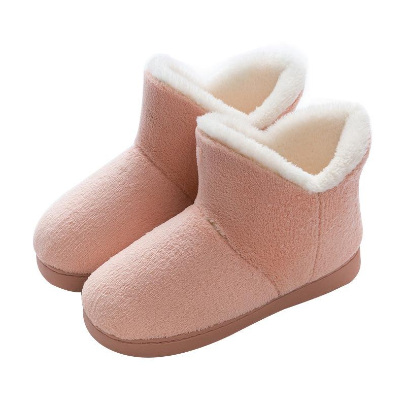 Snow boots women, winter fluffy shoes cotton snow boots women's plush warm outdoor cotton boots
