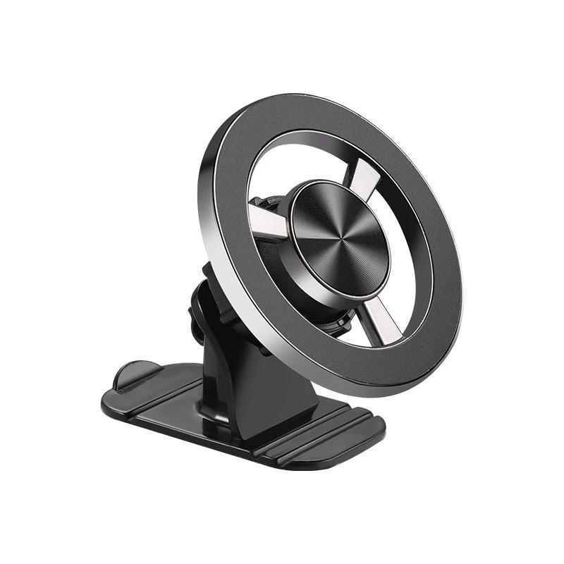 

для Magsafe Магнитная подставка для мобильного телефона для iPhone 14 15 Pro/Max/Plus Samsung Вращающийся на 360° магнитный держатель Кронштейн для приборной панели автомобиля чёрный