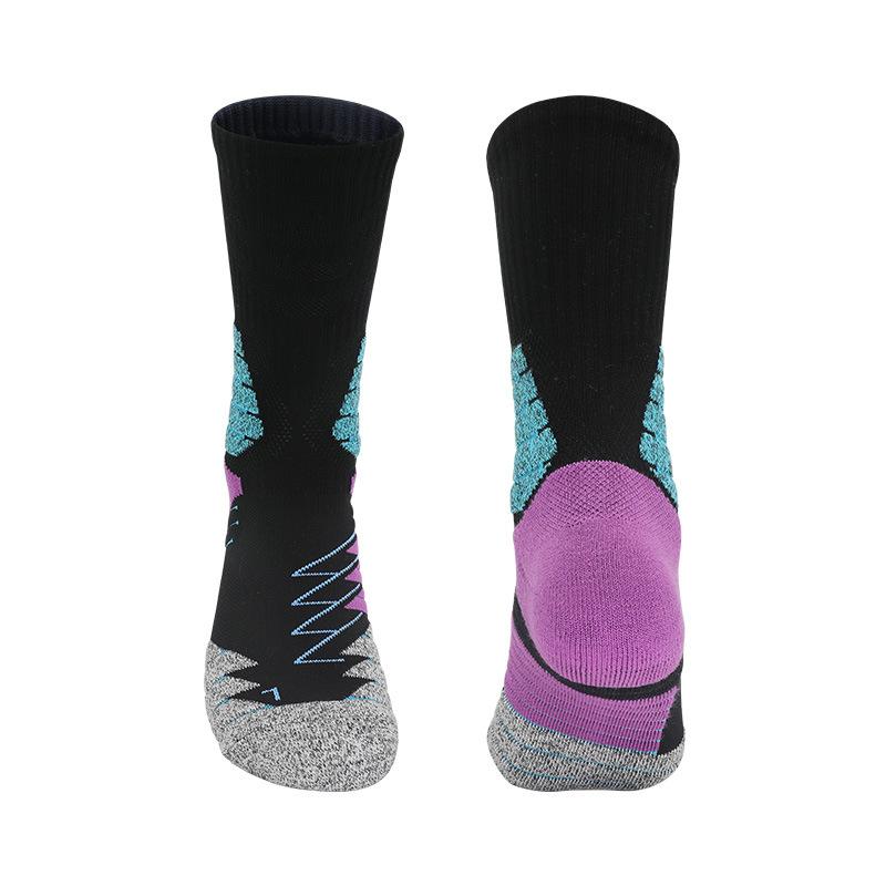 Actual Combat Medium Tube Basketball Socks Men'S Sports Socks Non-Slip Breathable Towel High-Top Men'S And Women'S Running Cotton Socks Men'S