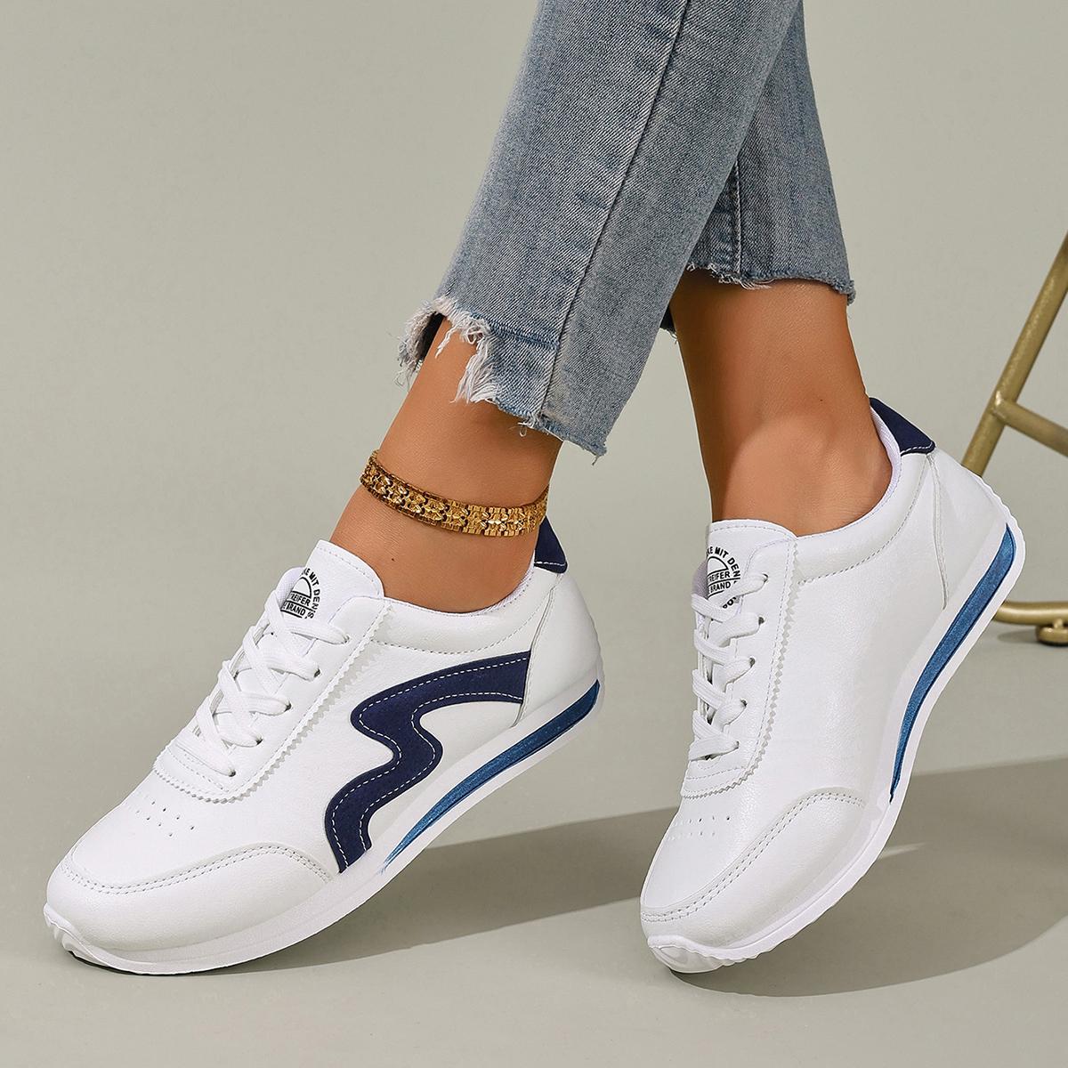 

New Women Casual Walking Shoes Summer Flat Lace Up Breathable Sneakers Fashion Casual Flat Sneakers for Women 35-43 35 синий