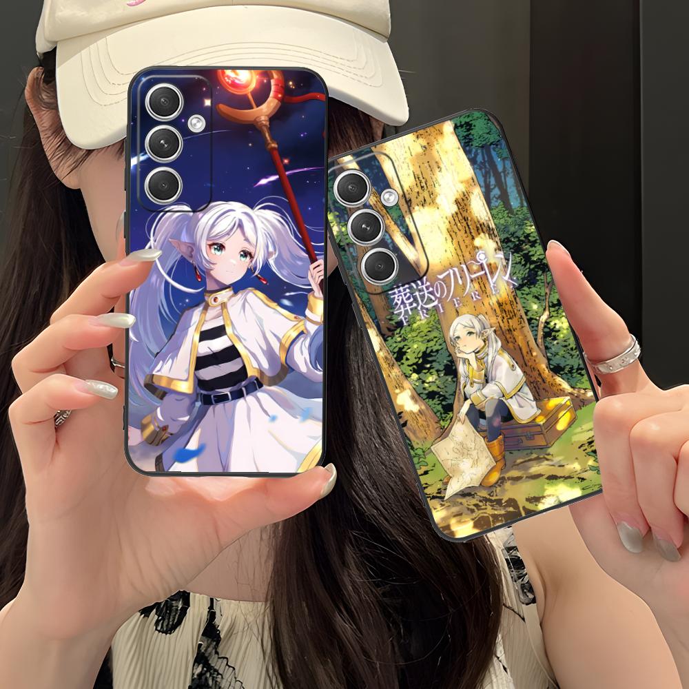 Frieren Anime Mobile Phone Case for Samsung Galaxy S25 S24 S23 S22 S21 S20 Note20 Plus FE Ultra Colour Protective Cover Luxury