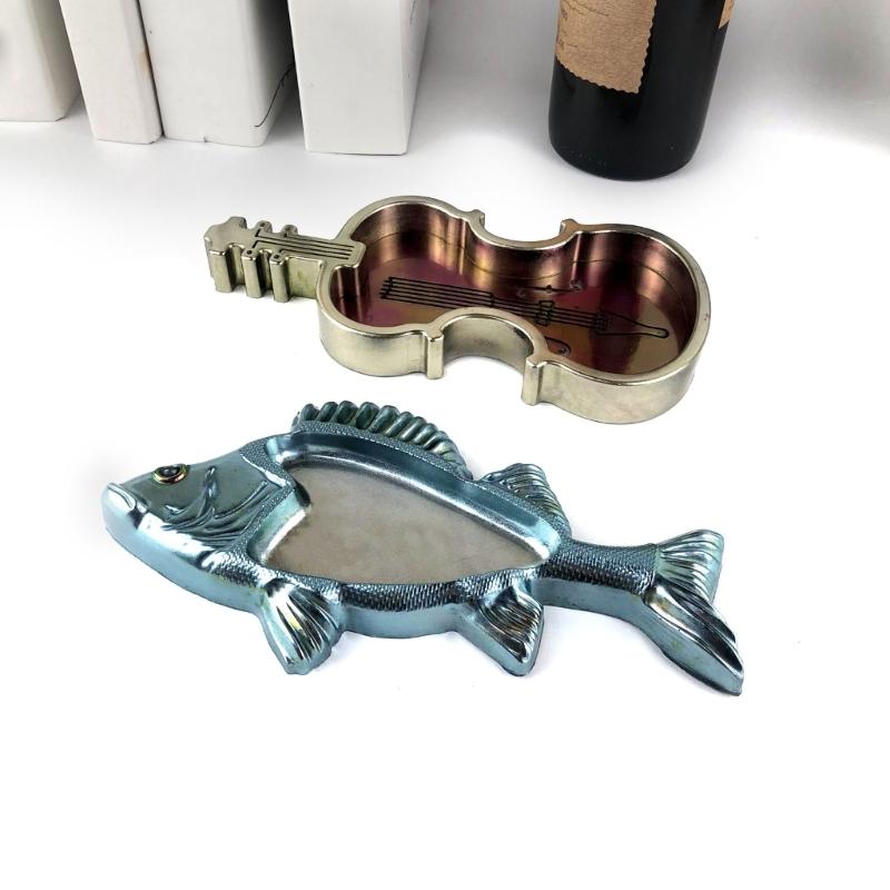 Fisch-/Geigenförmige Aufbewahrungsbox Silikonform Organizer Tablett Harzform Mode Schmuckplatte Handgefertigtes Handwerk Epoxidformen