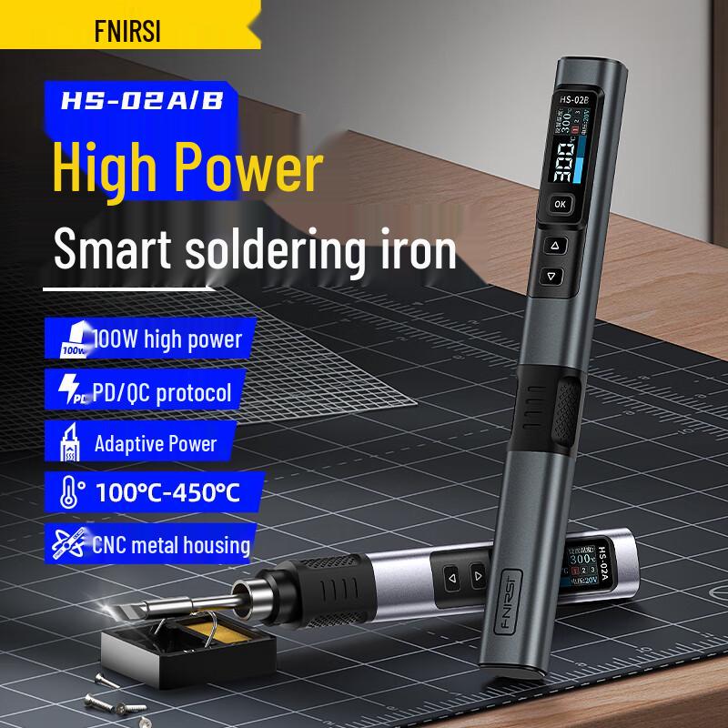 FNIRSI HS-02 100W Intelligenter Tragbarer Lötkolben