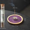 Zen Lotus Heart Sutra Incense Holder - Small Indoor Burner for Tea Ceremony and Sandalwood/Agarwood Incense