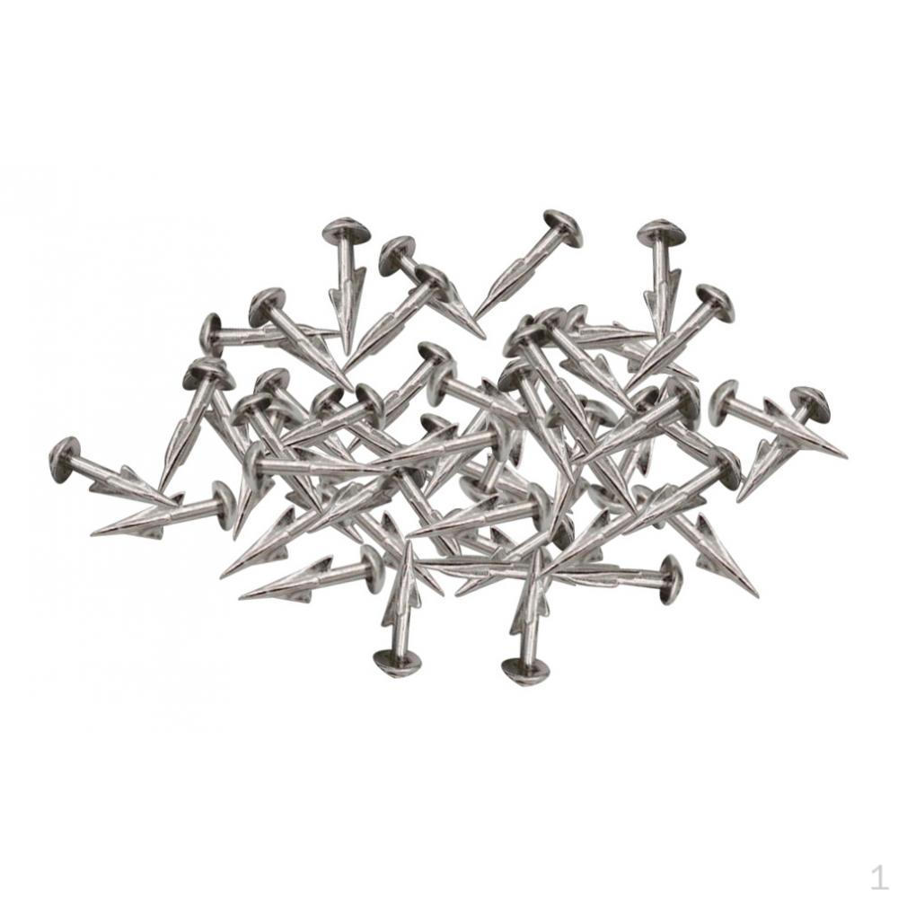 30 Pcs Of Bowed Studded Cones Studs For Belts, Handbag, Shoes, Jeans Spikes 8x15mm