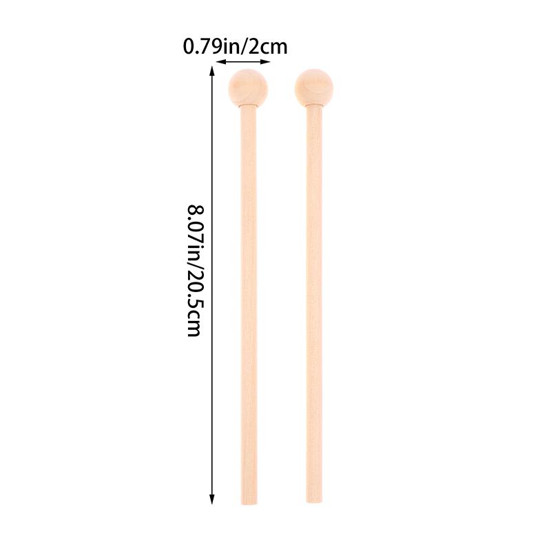 

..2Pcs/1Pair Wooden Percussion Hammer Drum Stick Professional Xylophone Marimba Mallet Drumsticks Percussion Parts Length 205MM