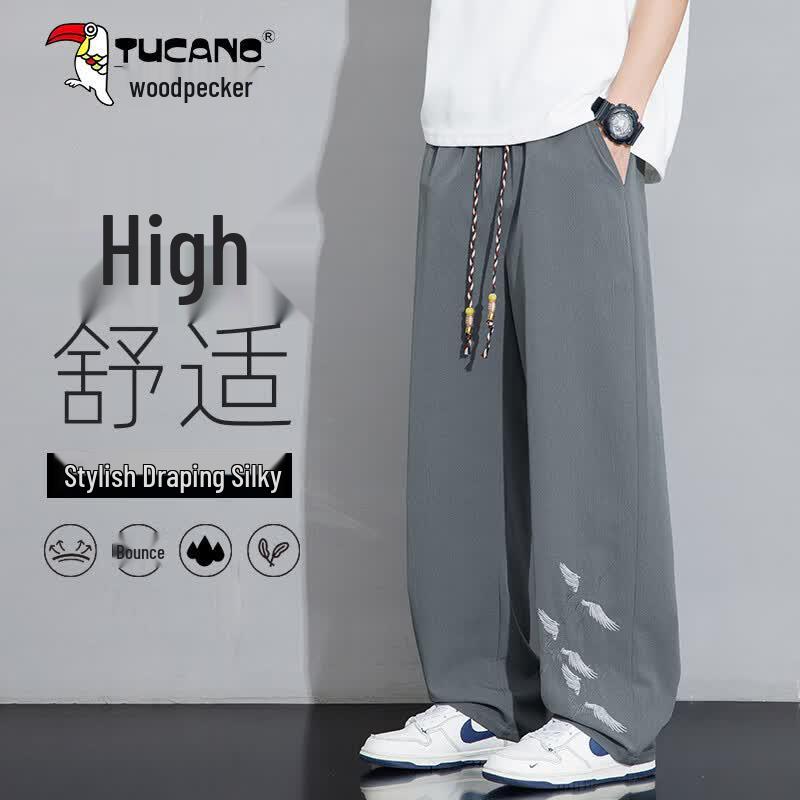 TUCANO Men s New Chinese Style Ice Silk Quick-Dry Casual Pants L