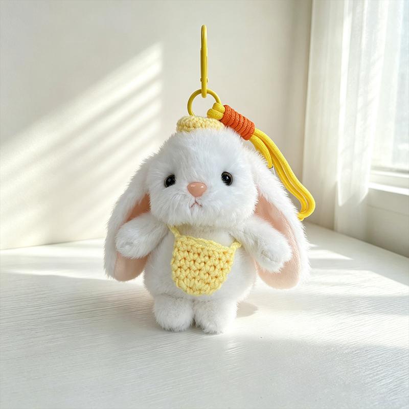 Stuffed Animals Cute Cartoon Rabbit Keychain Toy Girl Bag Car Keychain Mobile Phone Pendant Jewelry Gift