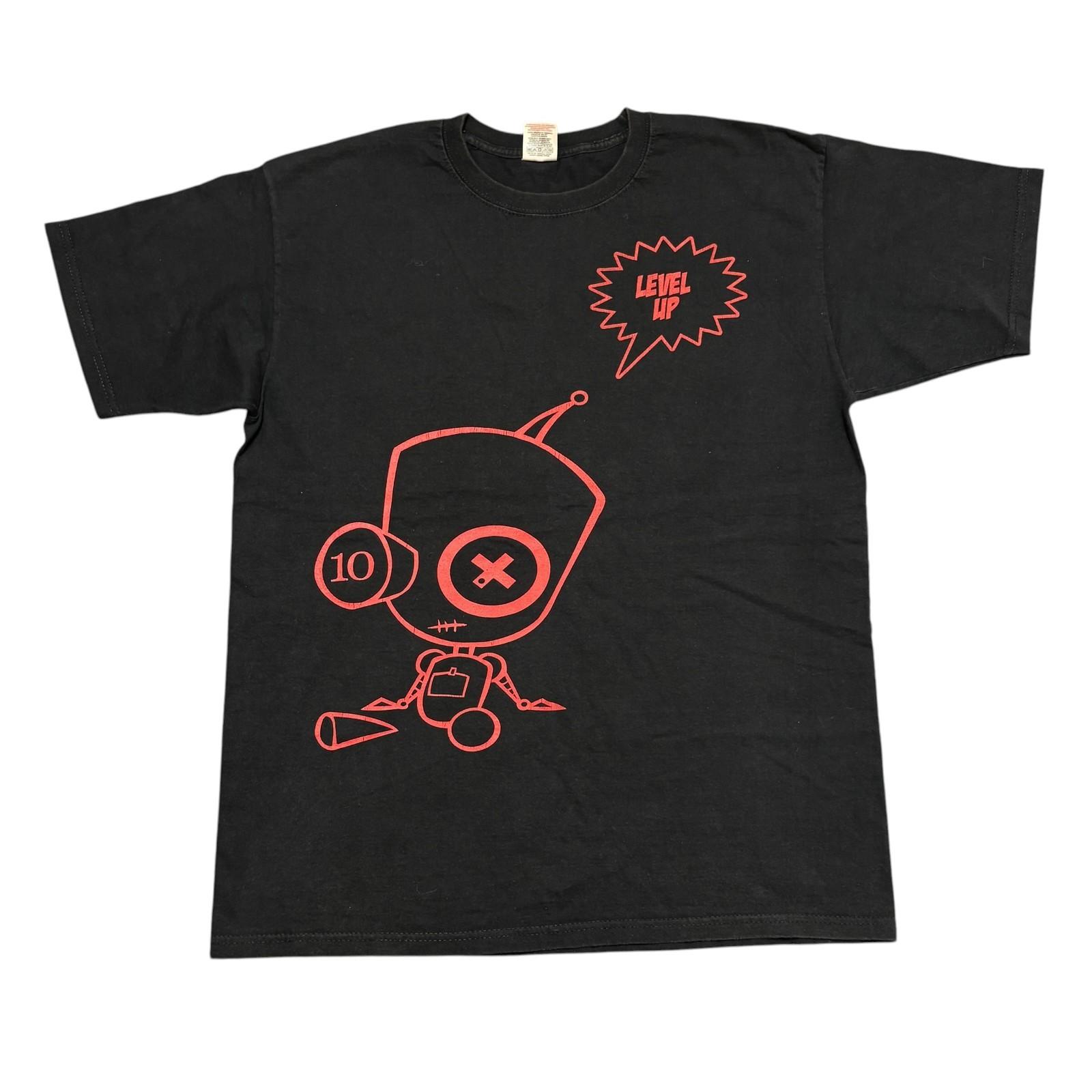 Vintage Invader Zim Shirt Mens Large Black Y2K Cartoon Promo Nickelodeon Graphic Unisex T-Shirt XL