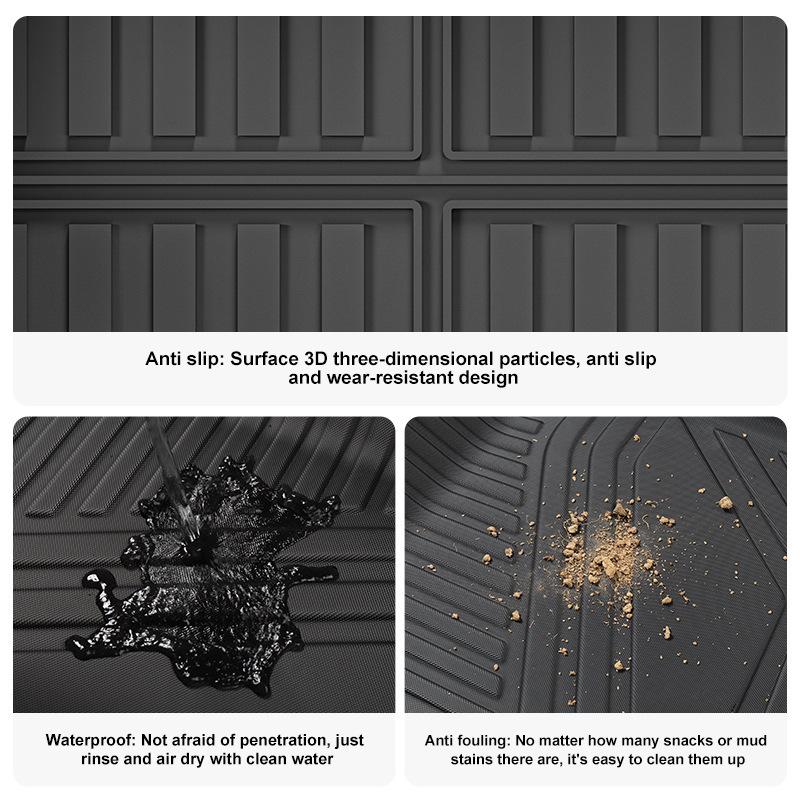 Dedicated Dirt-Resistant, Waterproof Trunk Mat for 2023-2024 MG MG4 - Eco-Friendly TPE Material