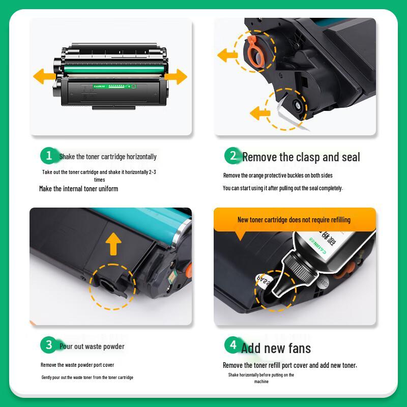 Caijin T202A Compatible Black Toner Cartridge for Deli Laser Printers