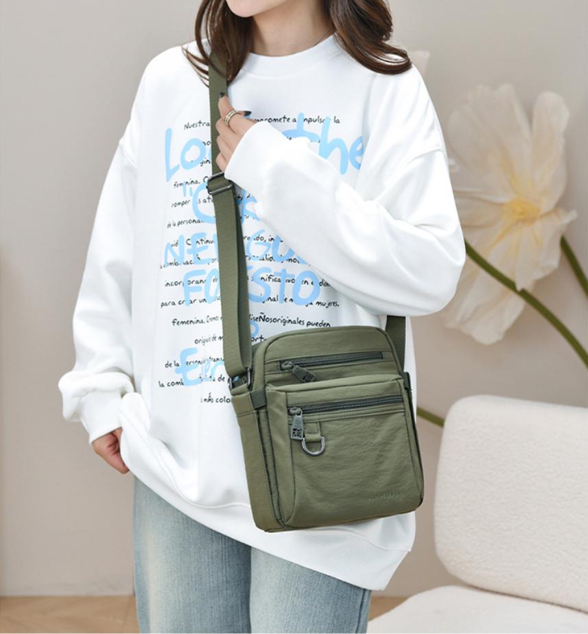 2026 Women's Small Square Shoulder Bag Nyl Water-Resistant Fabric Everyday Crossbody bags Shoulder Strap with Metal Cnectors