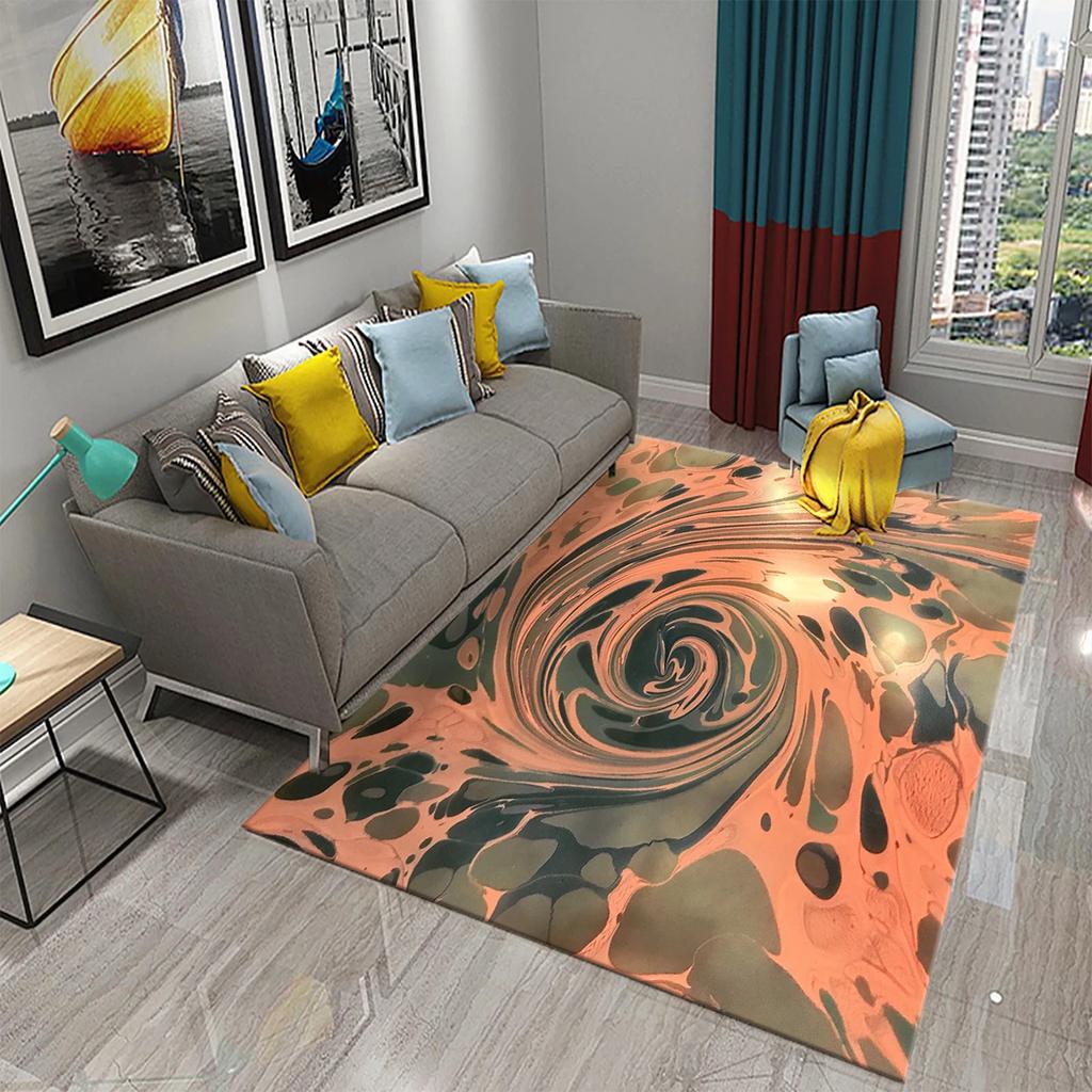 Colorful Marbling Carpet for Bedroom Bathroom Living Room Entryway Rug Non-Slip Rug Floor Carpet Kitchen Entry Rug Home Decor