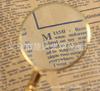Russian Style 5X Gold Glass Lens Flower Handle High-grade Reading Magnifying Glass Embossed Handle