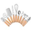 Wooden Handle Cookware Set: Whisk, Pizza Tools, Cheese Knife