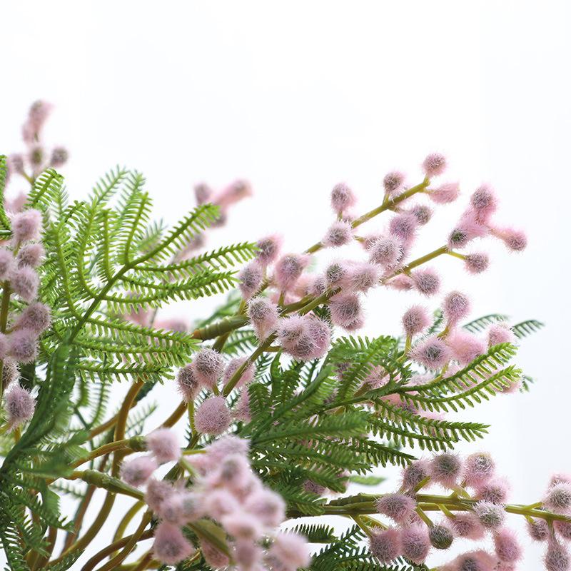 Simulation plant hair acacia bean bundle fake flower home wedding decoration simulation flower shooting props