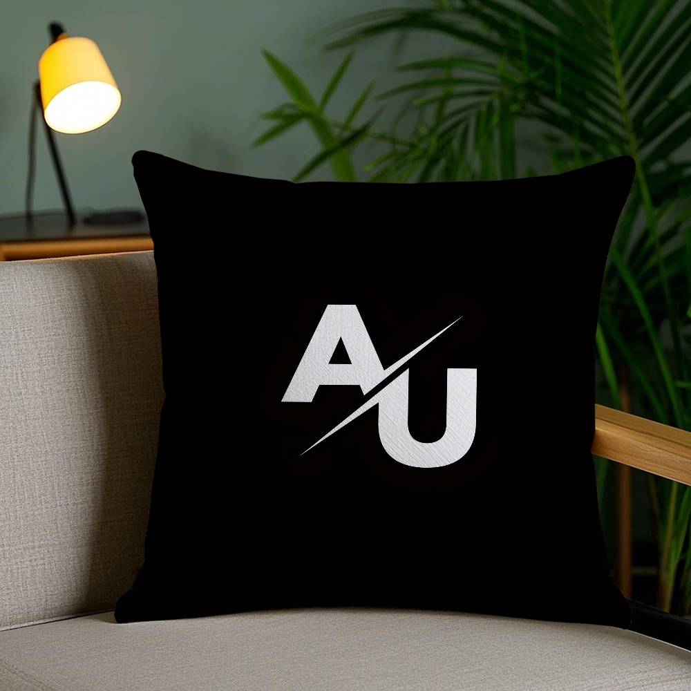 Simple Letter Design AU Pillow Case Anti-dustmite Pillowcase Invisible Zipper Silky Short Plush Sofa Cushion Cover