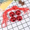 21Pcs Jingle Bell Accessories Golden 4Cm Hollow Bells with 10M Ribbon for Christmas Tree Decor Wreath Hanging Craft DIY Party