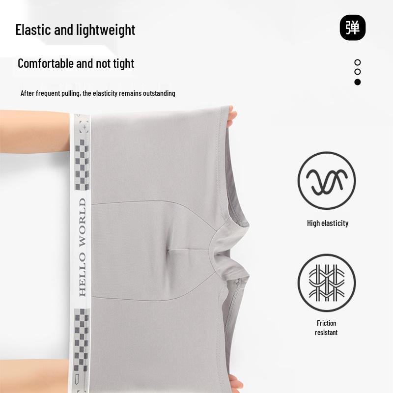 Men's Pure Cotton Summer Boxer Briefs - Thin Style, Widened Waistband, Comfortable, Breathable, Antibacterial, Class A.