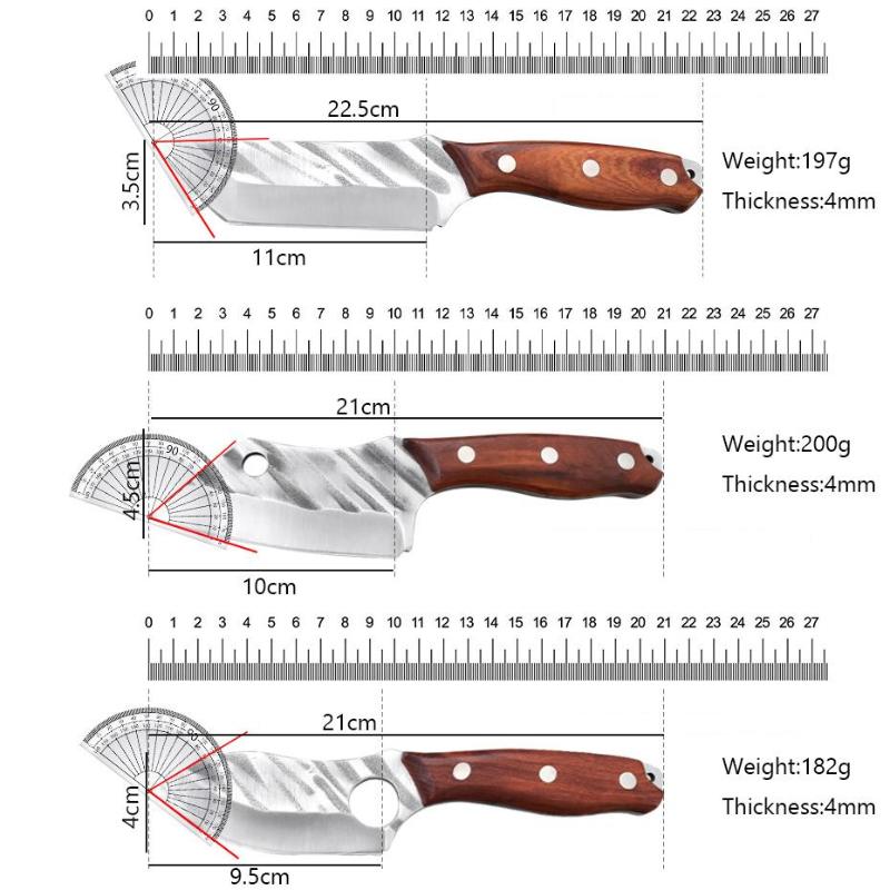 Edelstahl Küchenmesser Schneidemesser Ausbeinmesser Fleischerbeil Kochschneider Werkzeug