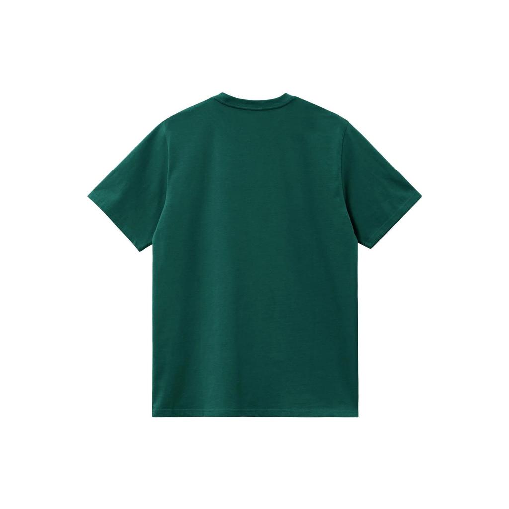 Carhartt WIP Einfarbiges Rundhals-Kurzarm-T-Shirt Herren Oberteile Dunkelgrün I026391-1YW-XX