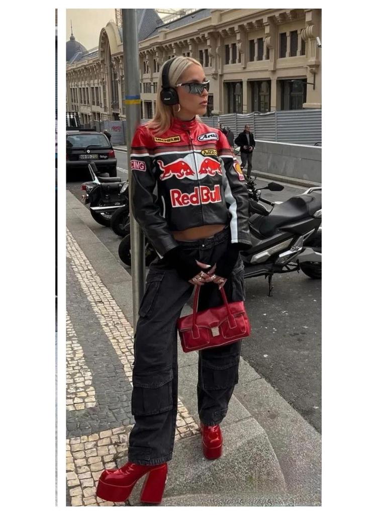 Kurtka Motocyklowa F1 w Stylu Amerykańskim ze Skóry PU z Bawełnianym Wypełnieniem - Krótki Garnitur Motocyklowy Harley