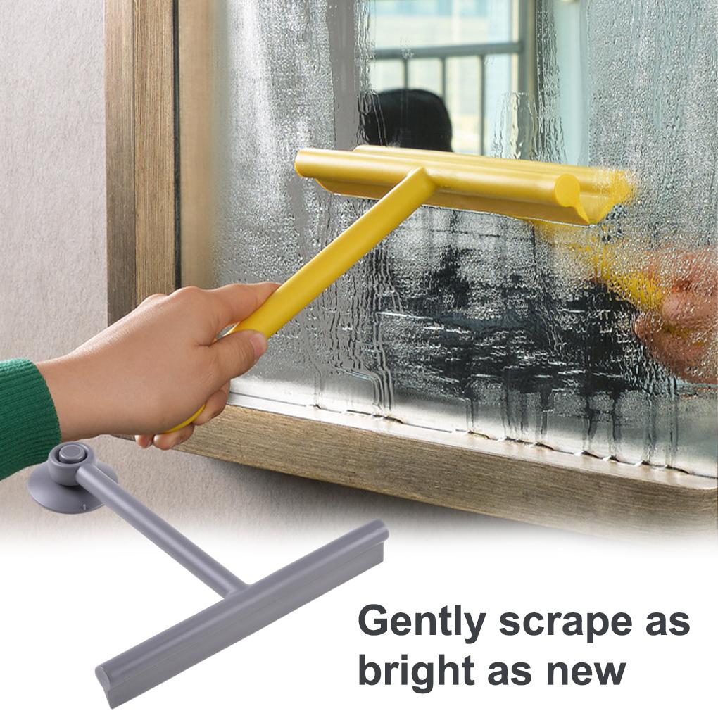 Bathroom Floor Window Wiper with Suction Cup Portable Glass Scraper Water Stain Remover Windscreen Cleaning Tool Accessories