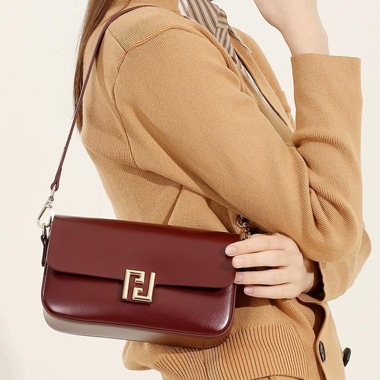 Temperament Women's Bag New Leather Shoulder Small Square Bag Underarm Women's Bag Handbag