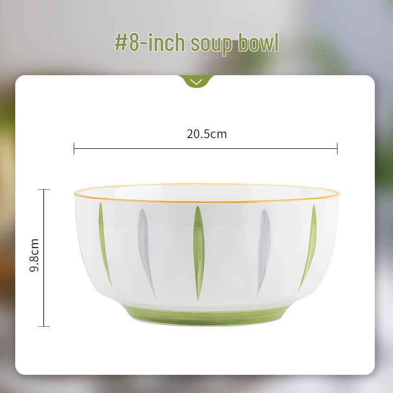 

Ru Han She Li Forest Charm 8-inch Underglaze Ceramic Soup Bowl