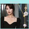 Stunning Nature Inspired Adjustable Titanium Steel Pearl Flower Necklace For Gifts