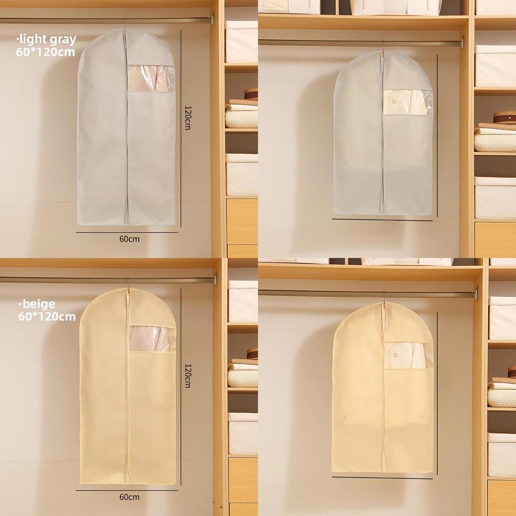 Modern Minimalist Clothing Dust Cover With Nonwoven Fabric For Bedroom Storage