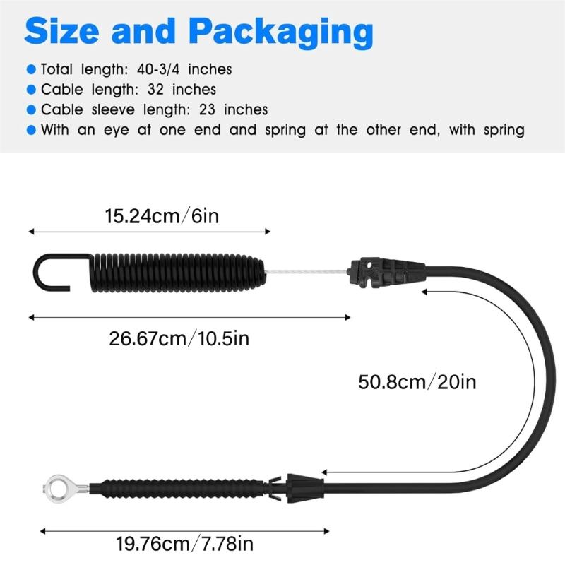 Precisions Lawn Mower Blade Control Cable With Spring End For Smooth Operations Compatibles for 746-05124A 946-05124A