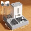 Cat Bowl  Cat Food Bowl  Pet Stainless Steel Double Bowl Automatic Waterer Feeder  Dog Bowl  Dog Bowl and Drinking Water All-in-one Product