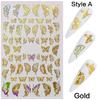 Holographic 3D Butterfly Nail Art Stickers Multi-Purpose Adhesive Sliders for Colorful DIY Nail Designs