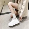 thick-soled little white shoes women's spring new casual sports muffin shoes, small height-increasing lace-up women's board shoes