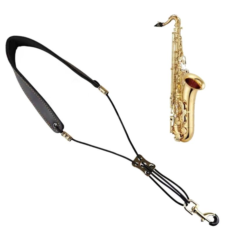PU Leather Saxophone Neck Strap Comfortable Saxophone Strap Adjustable Saxophone Neck Strap Slings for Regular Beginners