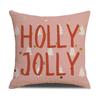 New Christmas Pillow Case Pink Snowman Print Combination Pillow Linen Stain-resistant Living Room Sofa Pillow